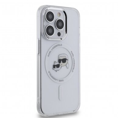 iPhone 14 PRO MAX white Magsafe IML Metal KC Heads KARL LAGERFELD nugarėlė 3