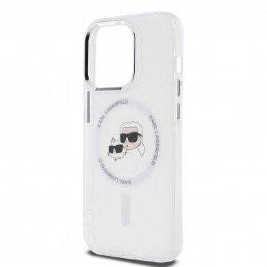 iPhone 14 PRO MAX white Magsafe IML Metal KC Heads KARL LAGERFELD nugarėlė 5