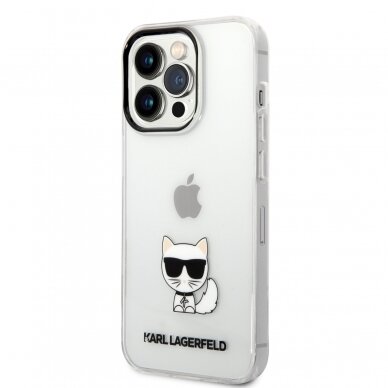 iPhone 14 PRO skaidri KARL LAGERFELD nugarėlė KLHCP14LCTTR 3