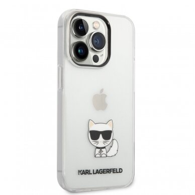 iPhone 14 PRO skaidri KARL LAGERFELD nugarėlė KLHCP14LCTTR 4