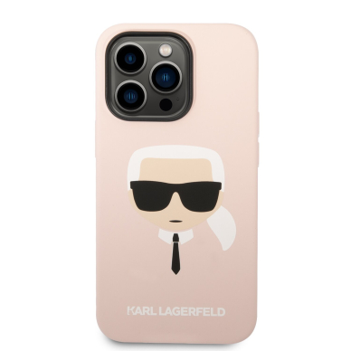 iPhone 14 PRO šviesiai rožinė KARL LAGERFELD nugarėlė KLHCP14LSLKHLP 2