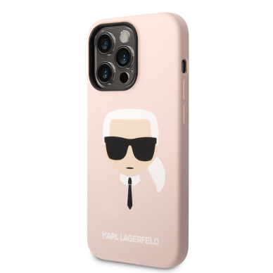 iPhone 14 PRO šviesiai rožinė KARL LAGERFELD nugarėlė KLHCP14LSLKHLP 3