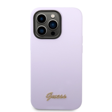 iPhone 14 PRO violetinė GUESS nugarėlė GUHCP14LSLSMU 2