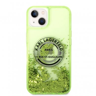 iPhone 14/13 salotinė water KARL LAGERFELD nugarėlė KLHCP14SLCRSGRN 3