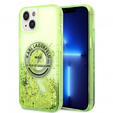 iPhone 14/13 salotinė water KARL LAGERFELD nugarėlė KLHCP14SLCRSGRN