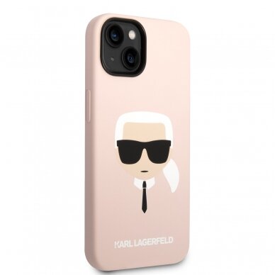 iPhone 14/13 šviesiai rožinė KARL LAGERFELD nugarėlė KLHCP14SSLKHLP 4