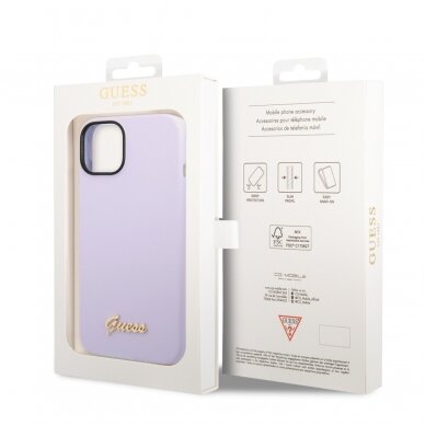 iPhone 14 violetinė GUESS nugarėlė GUHCP14SSLSMU 7