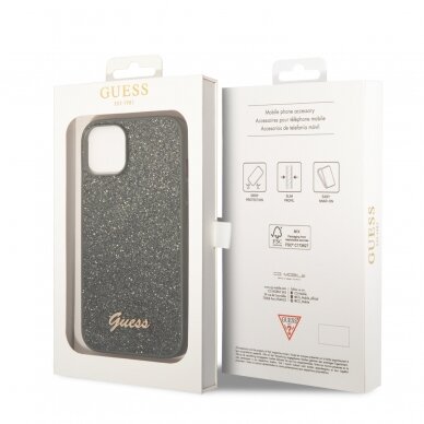 iPhone 14 žalia glitter GUESS nugarėlė GUHCP14SHGGSHN 7