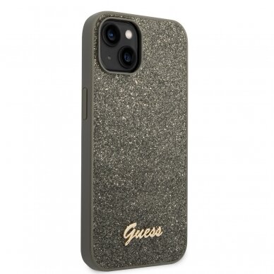 iPhone 14 žalia glitter GUESS nugarėlė GUHCP14SHGGSHN 4