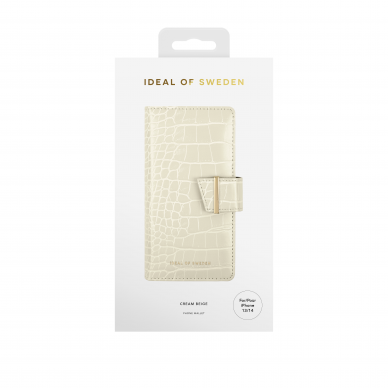 iPhone 14/13 iDeal Of Sweden dėklas Wallet Cream Beige 1