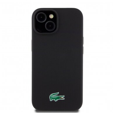 iPhone 15 black LACOSTE nugarėlė Silicone MagSafe 2