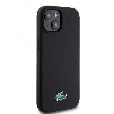 iPhone 15 black LACOSTE nugarėlė Silicone MagSafe 3