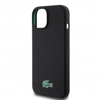 iPhone 15 black LACOSTE nugarėlė Silicone MagSafe 5