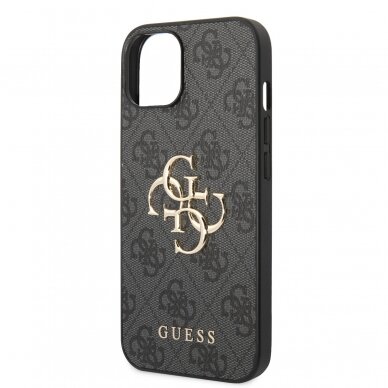 iPhone 15 grey Metal Logo GUESS nugarėlė 5