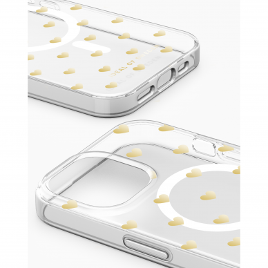 iPhone 13/14/15 iDeal Of Sweden Clear MagSafe nugarėlė Golden Hearts 2