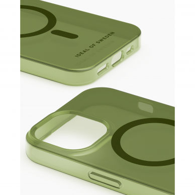 iPhone 15 iDeal Of Sweden Clear MagSafe nugarėlė Khaki 1