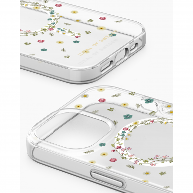 iPhone 15 iDeal Of Sweden Clear MagSafe nugarėlė Petite Floral 1