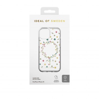 iPhone 15 iDeal Of Sweden Clear MagSafe nugarėlė Petite Floral 3