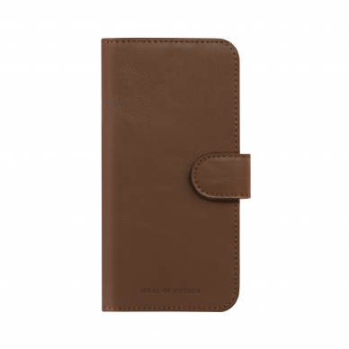 iPhone 15 iDeal Of Sweden dėklas Magnet Wallet+ Dark Brown