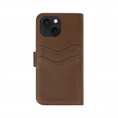 iPhone 15 iDeal Of Sweden dėklas Magnet Wallet+ Dark Brown 2