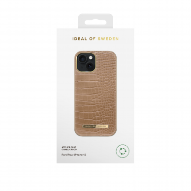 iPhone 15 iDeal Of Sweden nugarėlė Camel Croco 1