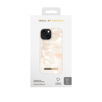 iPhone 15 iDeal Of Sweden nugarėlė MagSafe Rose Pearl Marble 1