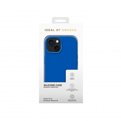 iPhone 15 iDeal Of Sweden nugarėlė MagSafe Silicone Cobalt Blue 1