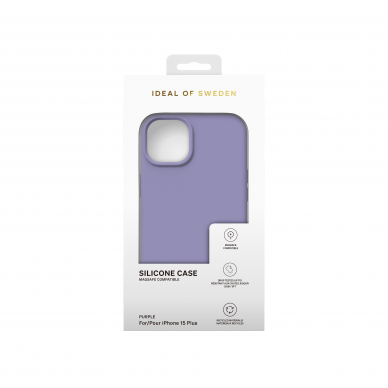 iPhone 15 iDeal Of Sweden nugarėlė MagSafe Silicone Purple 2