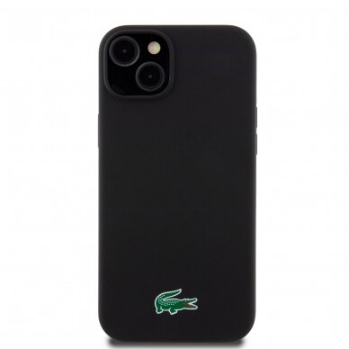 iPhone 15 PLUS black LACOSTE nugarėlė Silicone MagSafe 2