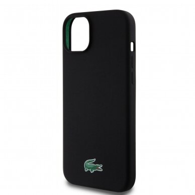 iPhone 15 PLUS black LACOSTE nugarėlė Silicone MagSafe 5