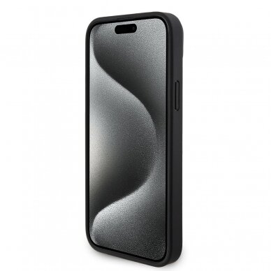 iPhone 15 PLUS black Saffiano Cardslots RSG 3D Logo KARL LAGERFELD nugarėlė 4