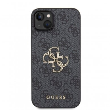 iPhone 15 PLUS grey Big Metal Logo GUESS nugarėlė 5