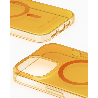 iPhone 15 PLUS iDeal Of Sweden Clear MagSafe nugarėlė Orange Spritz 2