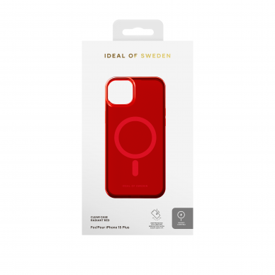 iPhone 15 PLUS iDeal Of Sweden Clear MagSafe nugarėlė Radiant Red 3