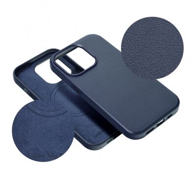 iPhone 15 PLUS indigo blue MagLeather MagSafe nugarėlė 7