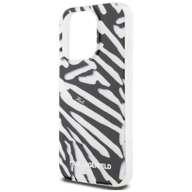 iPhone 15 PRO black IML Zebra with Cord KARL LAGERFELD nugarėlė 5