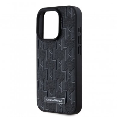 iPhone 15 PRO black Magsafe PU Hot Stamp KARL LAGERFELD nugarėlė 5