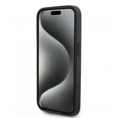 iPhone 15 PRO black Saffiano Cardslots RSG 3D Logo KARL LAGERFELD nugarėlė 4