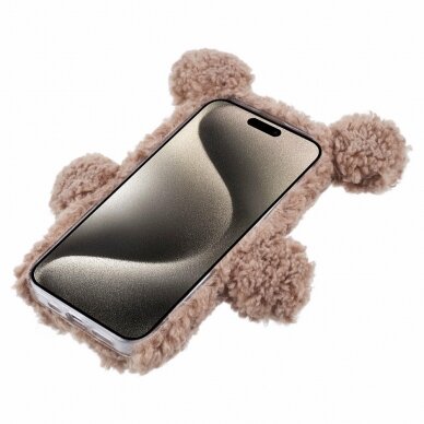 iPhone 15 PRO brown nugarėlė Fluffy Bear 3