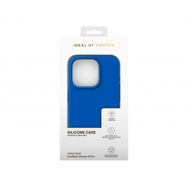 iPhone 15 PRO iDeal Of Sweden nugarėlė MagSafe Silicone Cobalt Blue 2