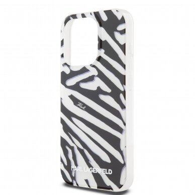 iPhone 15 PRO MAX black IML Zebra with Cord KARL LAGERFELD nugarėlė 4