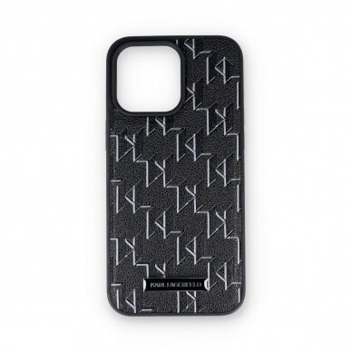 iPhone 15 PRO MAX black Magsafe PU Hot Stamp KARL LAGERFELD nugarėlė