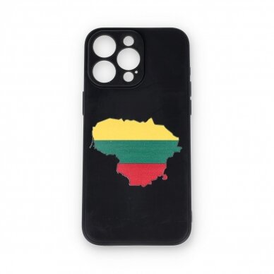 iPhone 15 PRO MAX black nugarėlė Lithuania Country Design00307