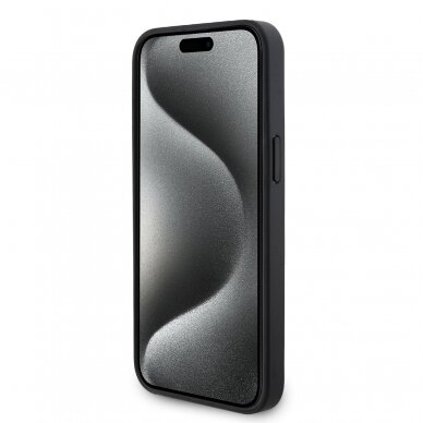 iPhone 15 PRO MAX black Saffiano Cardslots RSG 3D Logo KARL LAGERFELD nugarėlė 4