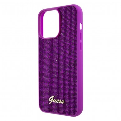 iPhone 15 PRO MAX fuschia Disco Metal Script GUESS nugarėlė 2