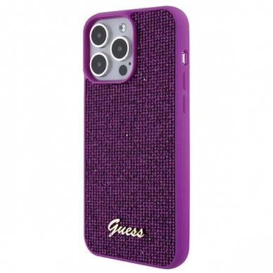 iPhone 15 PRO MAX fuschia Disco Metal Script GUESS nugarėlė 9