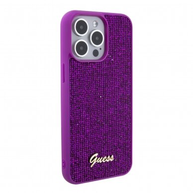 iPhone 15 PRO MAX fuschia Disco Metal Script GUESS nugarėlė 6