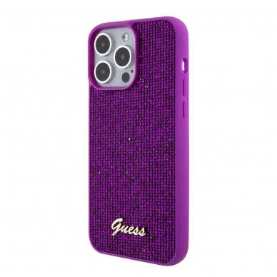 iPhone 15 PRO MAX fuschia Disco Metal Script GUESS nugarėlė 7