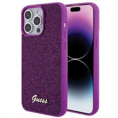 iPhone 15 PRO MAX fuschia Disco Metal Script GUESS nugarėlė 8