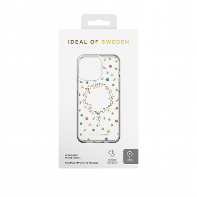 iPhone 15 PRO MAX iDeal Of Sweden Clear MagSafe nugarėlė Petite Floral 3
